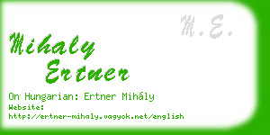 mihaly ertner business card