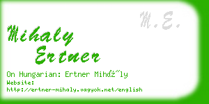 mihaly ertner business card